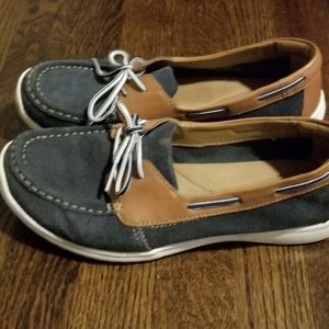 Clarks slip-ons